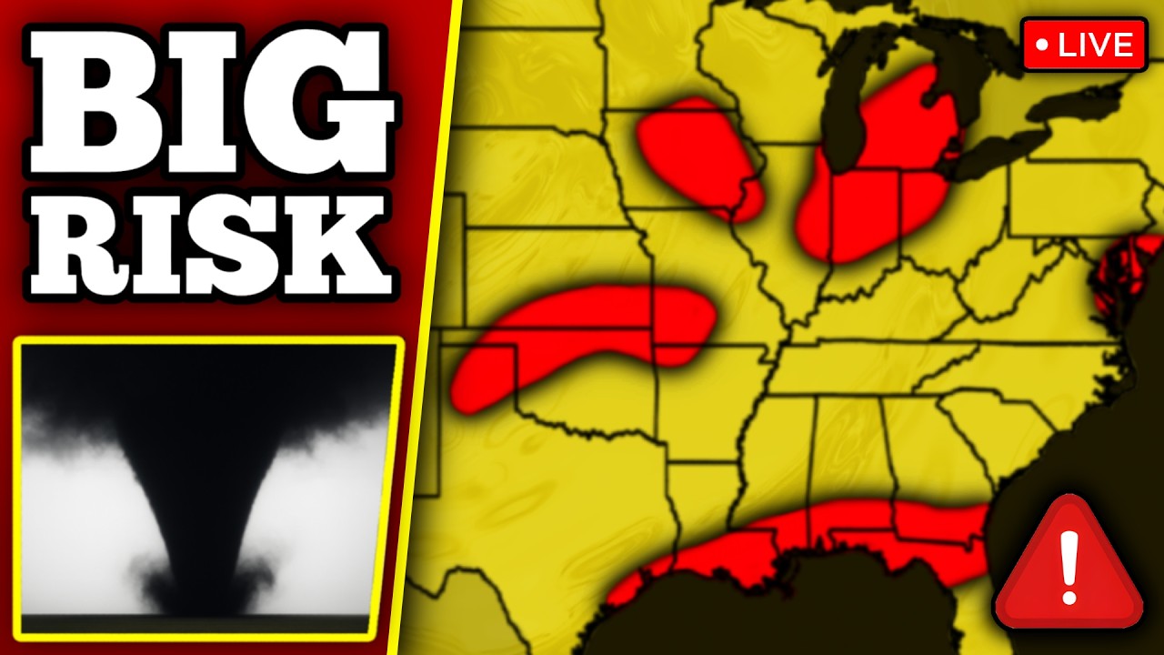🔴 BREAKING TORNADO THREAT COVERAGE - Tornadoes Possible With LIVE Storm Chasers...
