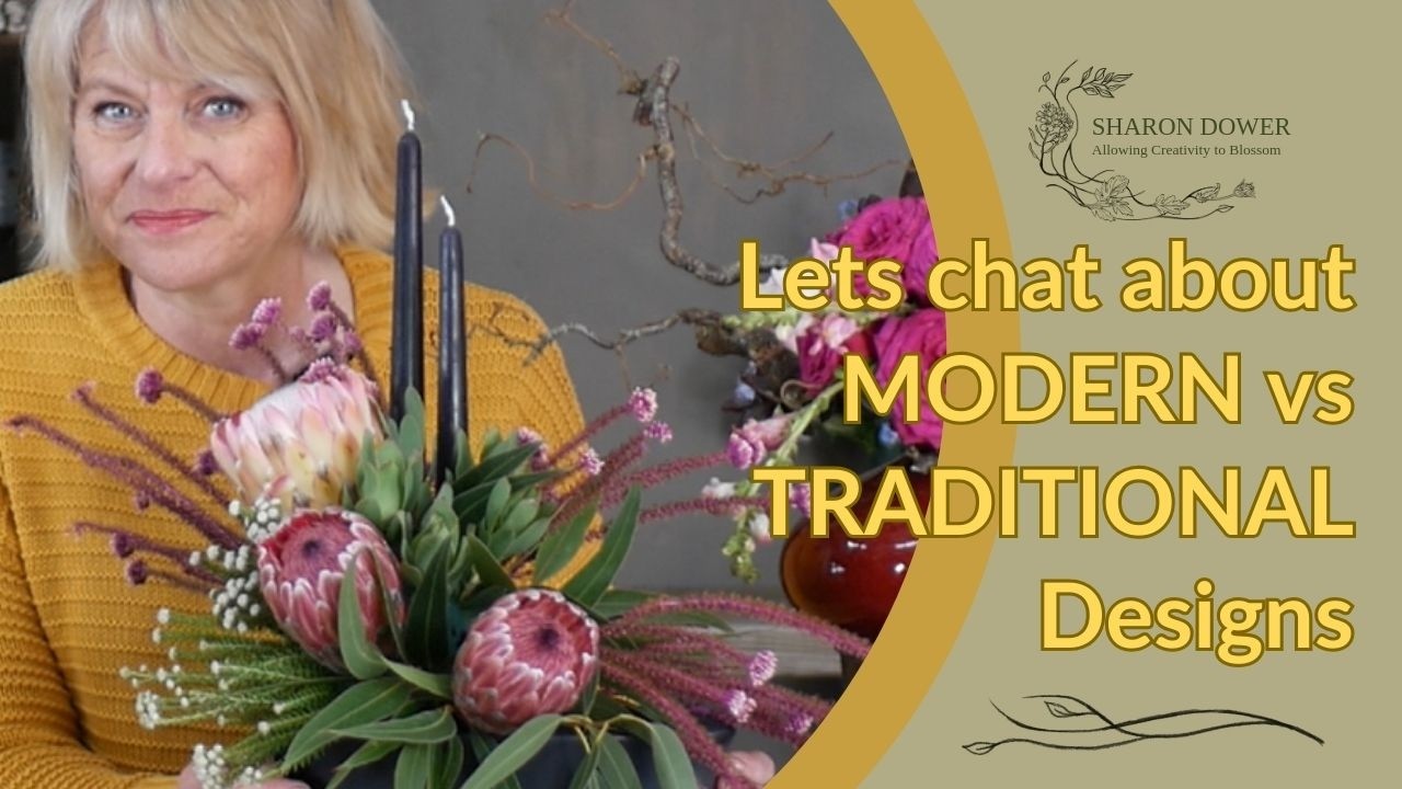 Lets compare a Traditional Arrangement to a Modern Design