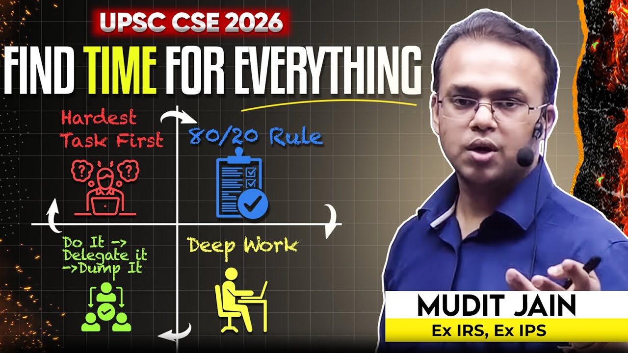 ⚡UPSC Time Management: Stop Wasting Time Without Studying 15&nbsp;Hours&nbsp;a&nbsp;Day!