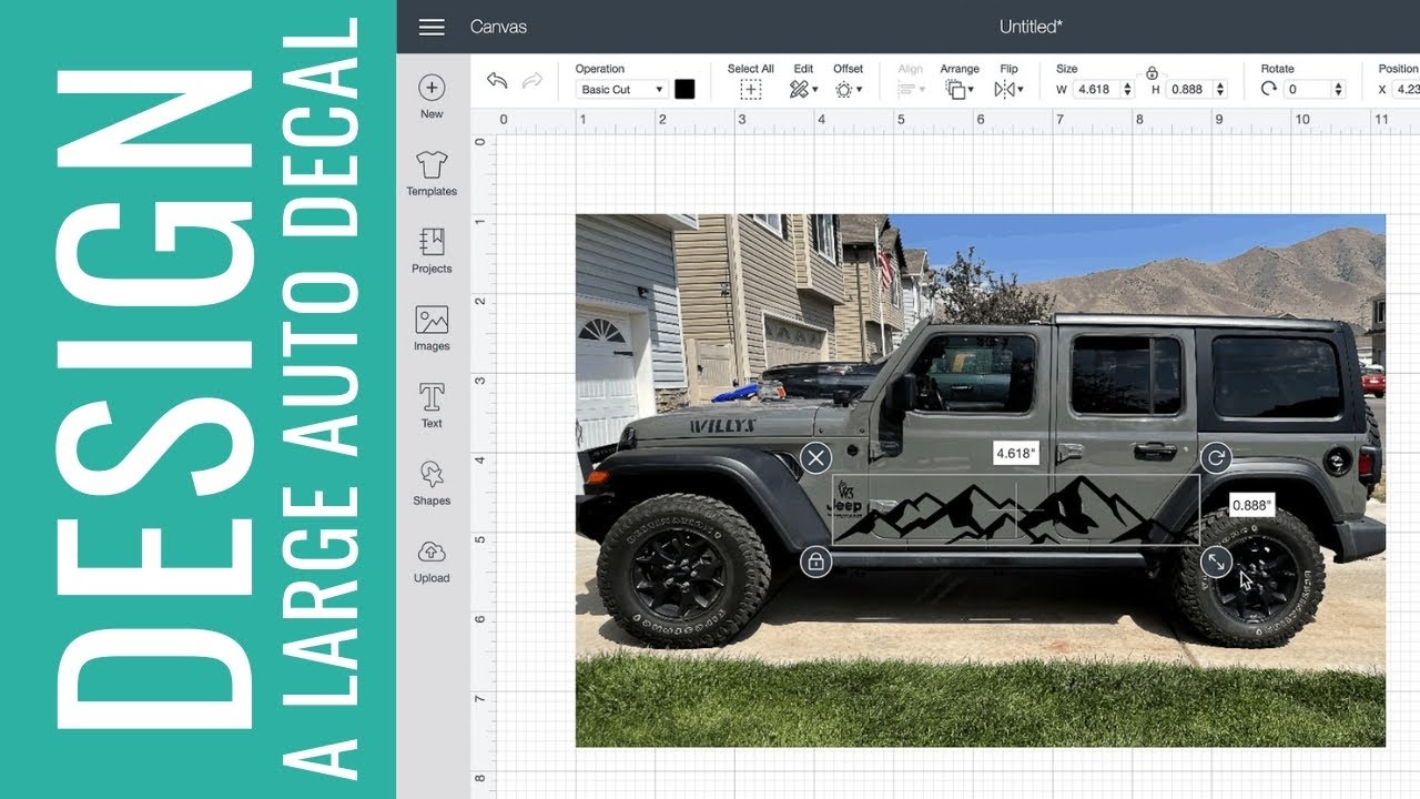 How to Design and Cut Large Decal Stickers with Cricut