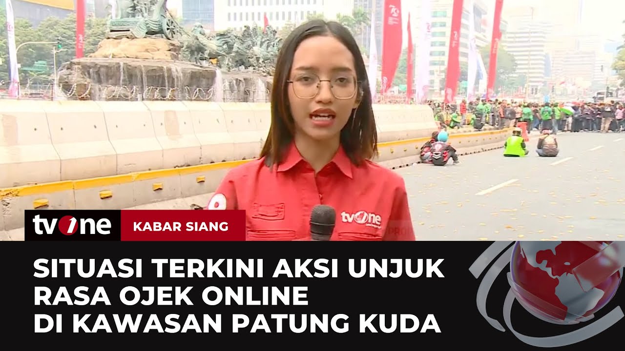 Patung Kuda jadi Tempat Demo Driver Ojek Online | Kabar Siang tvOne
