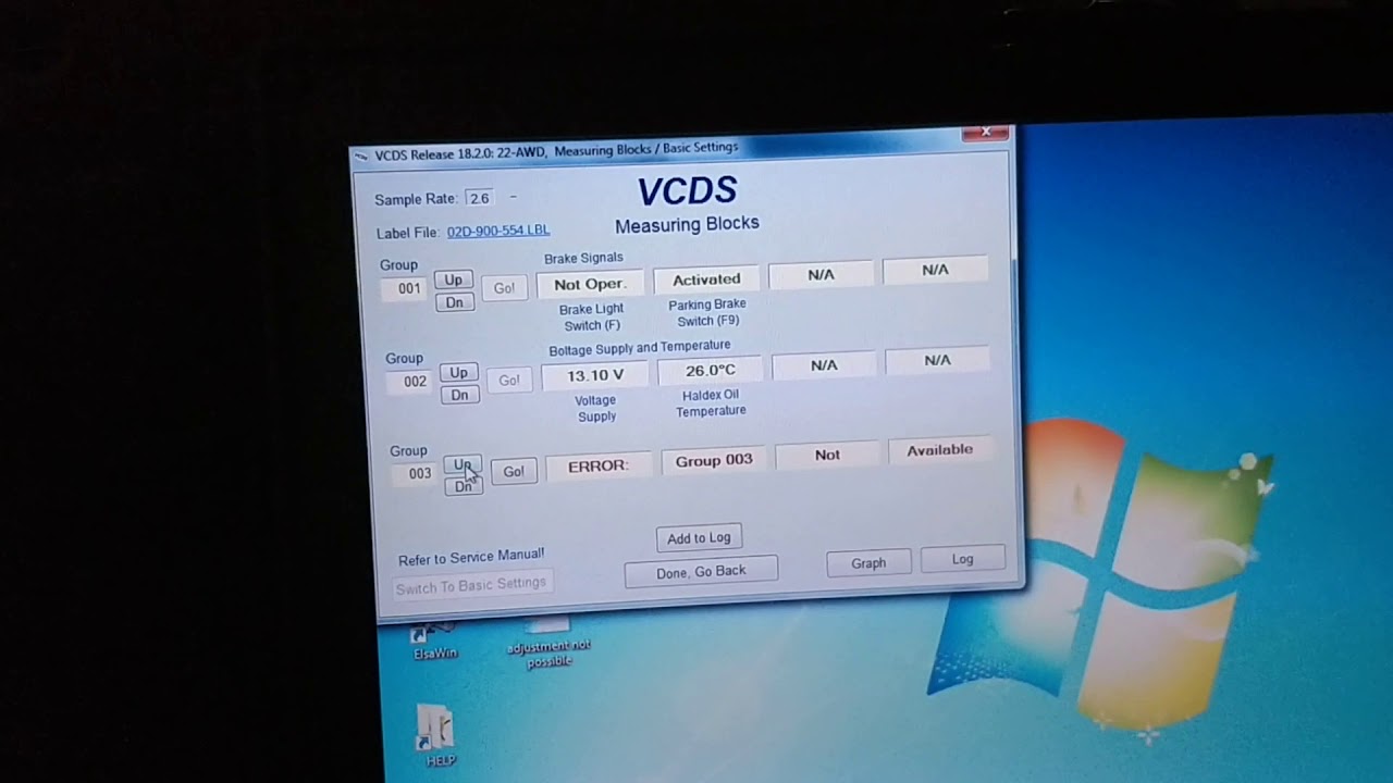 Bloki pomiarowe Haldexa VCDS