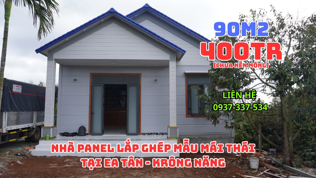 🏠 HOÀN THIỆN NHÀ PANEL LẮP GHÉP TẠI EA TÂN – KRÔNG NĂNG, ĐẮK LẮK | 90m²