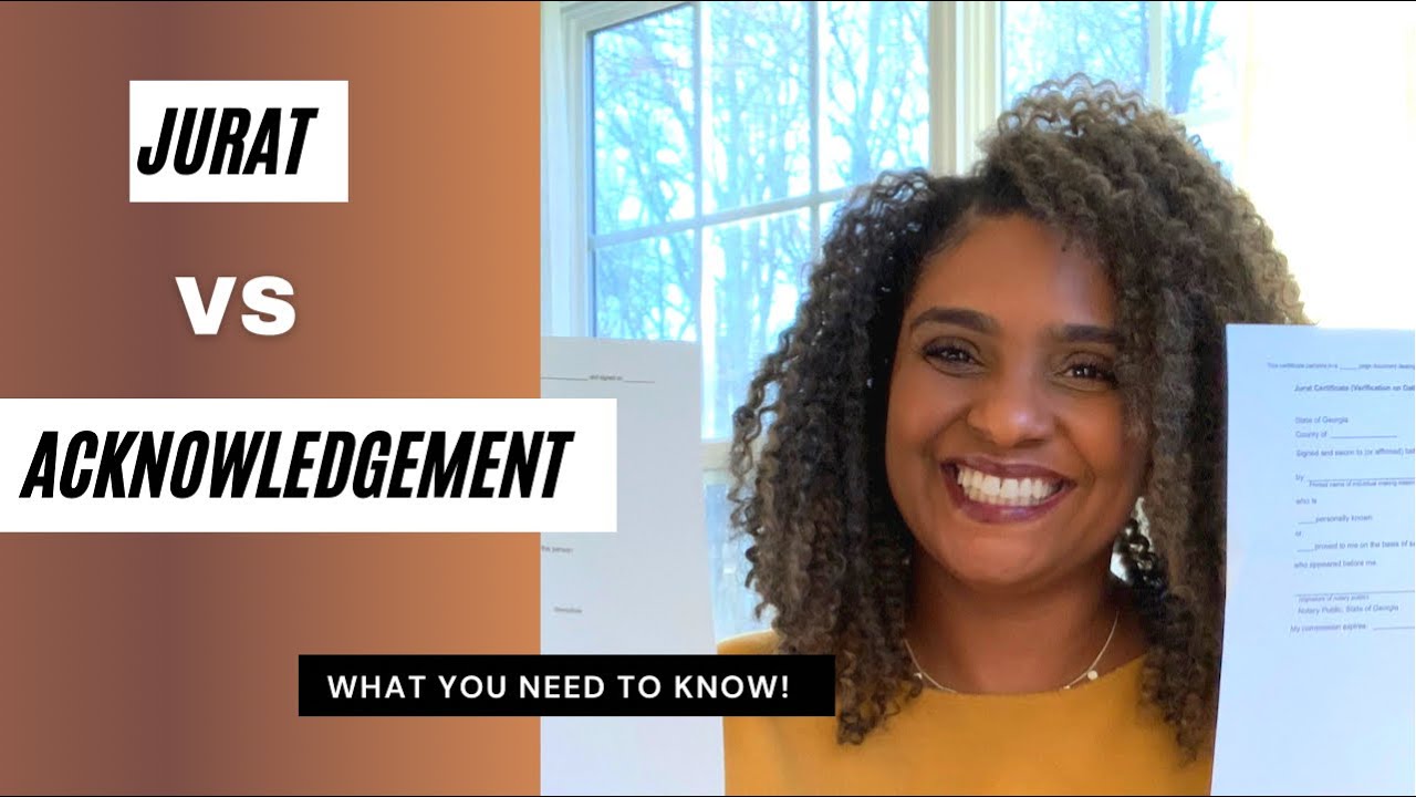 Explaining JURAT + ACKNOWLEDGEMENT | Mobile Notary | Loan Signing Agent Training
