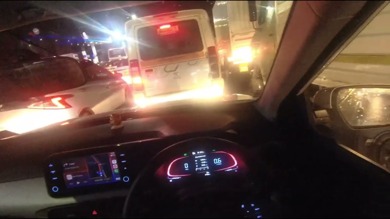 Hyundai Exter POV Night Drive Video Headlight performance in City Traffic Drive and Mileage