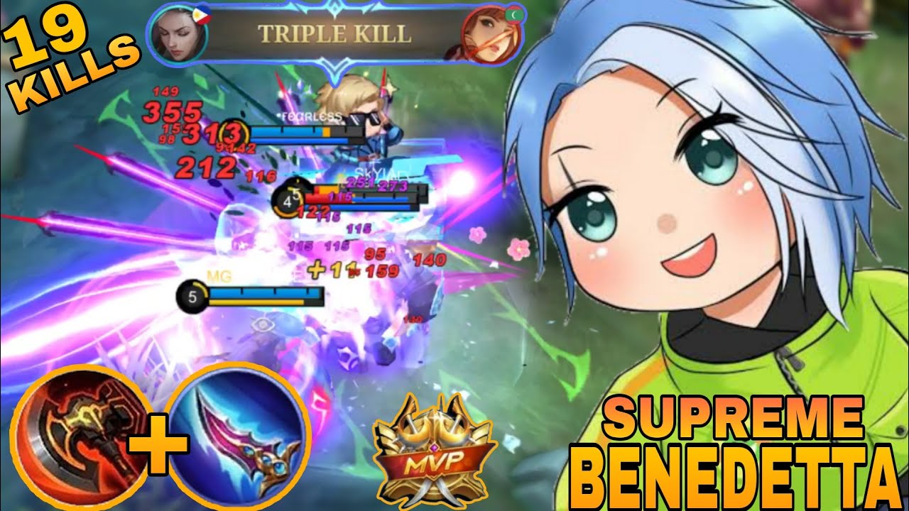 TRY WAR AXE BENEDETTA FOR INSANE DAMAGE || BENEDETTA EXP LANE GAMEPLAY IN EPICAL GLORY NEW SEASON 27