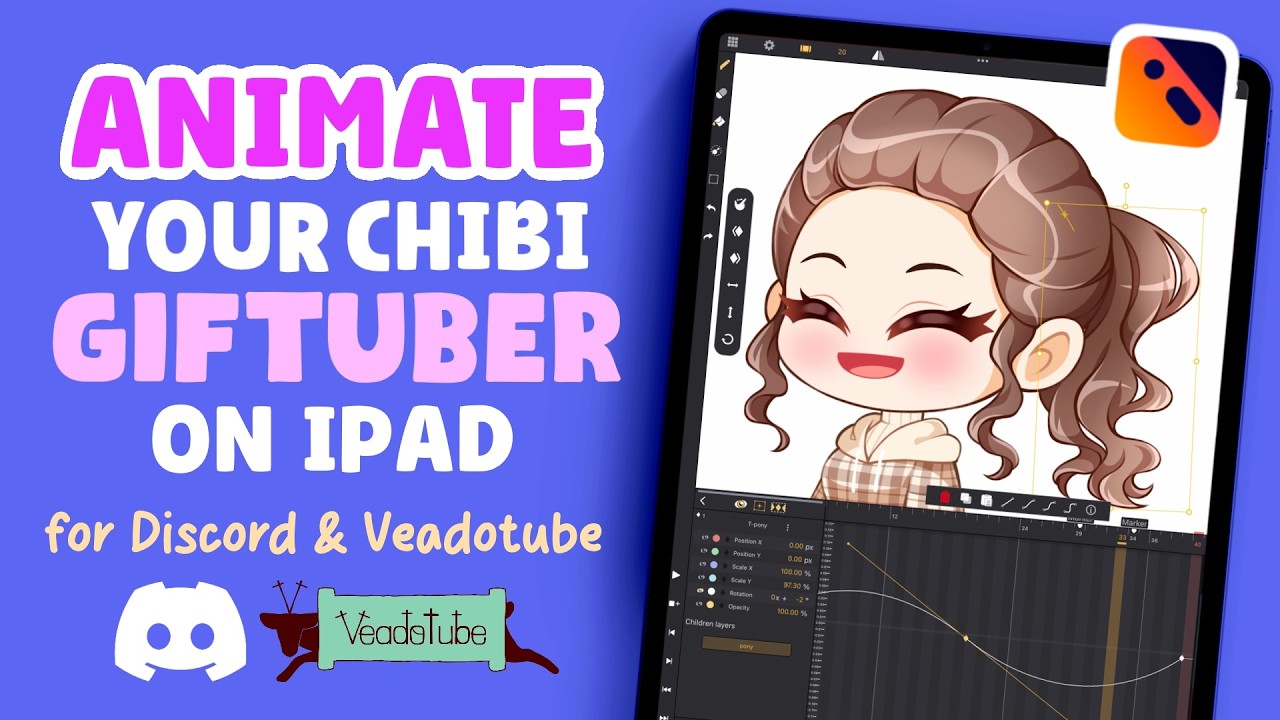 How to ANIMATE a Chibi GIFTUBER on IPAD with CALLIPEG