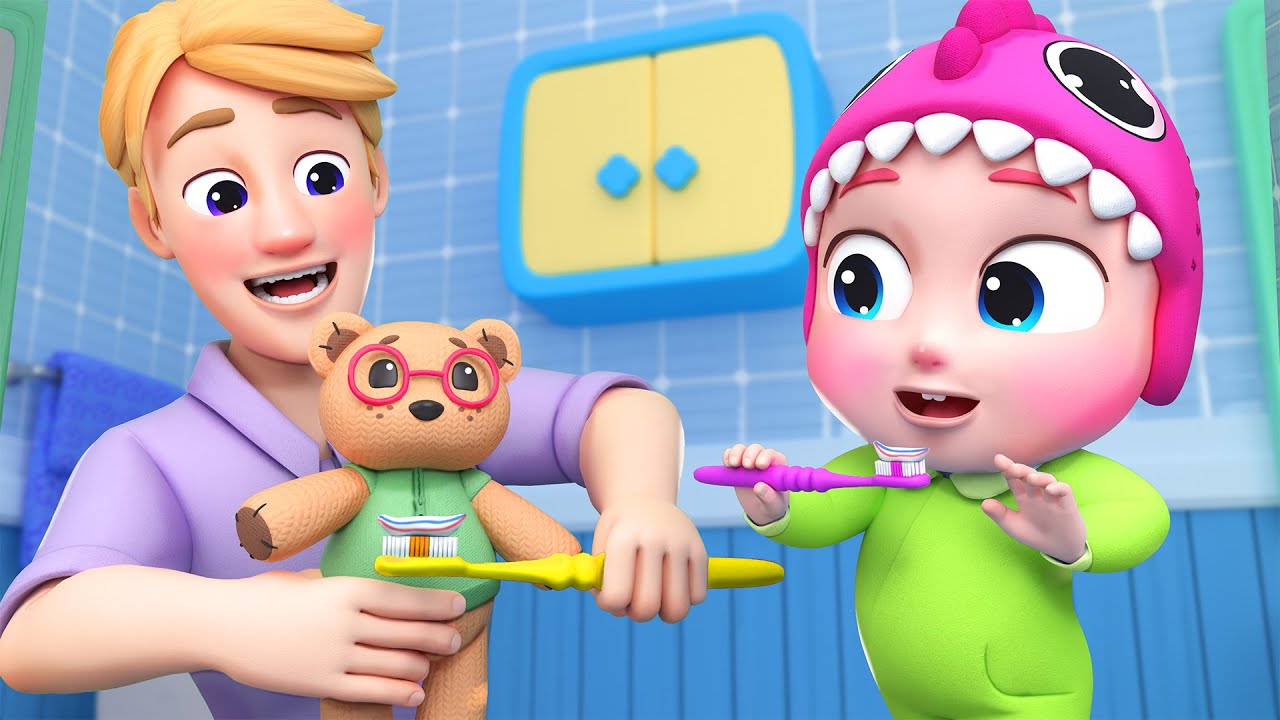 🌙 No No Bedtime Song + More |  Five Little Dinos  | 🌈 Bubbleee  Sing, Dance and Learn!🌟