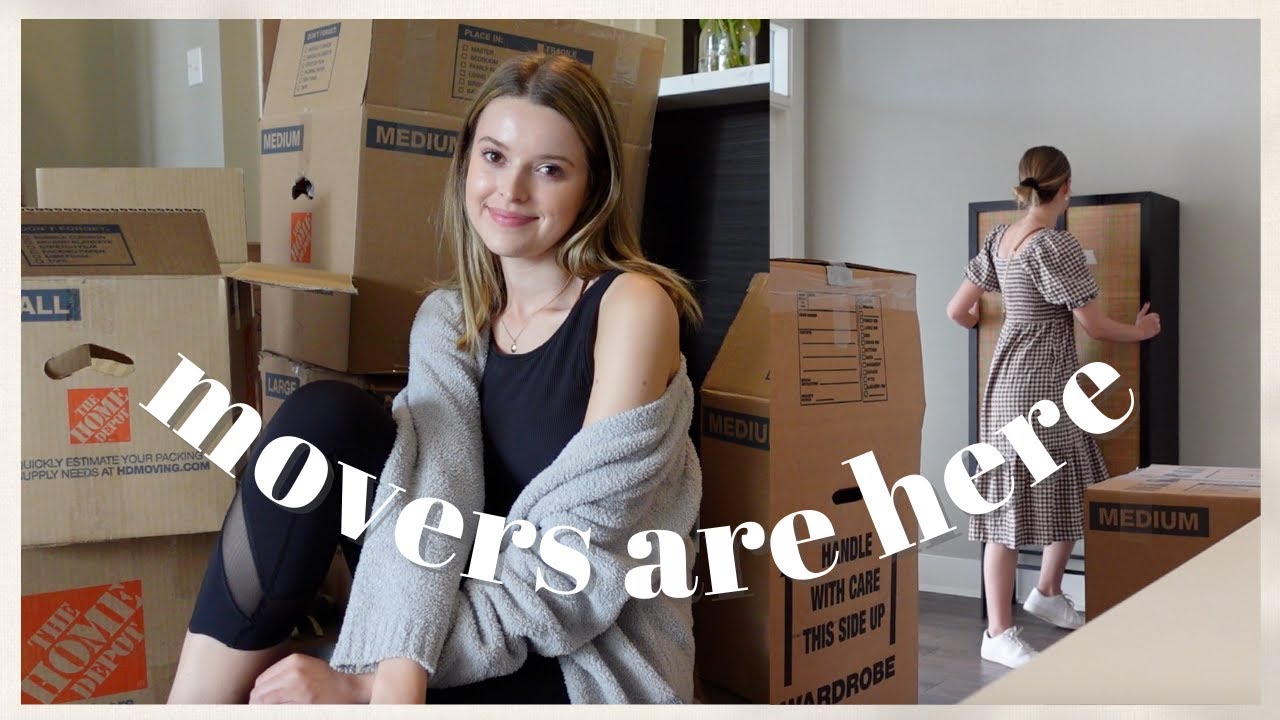 VLOG: Movers are Here! Unboxing EVERYTHING, New Furniture, Closet Organizing + Errands