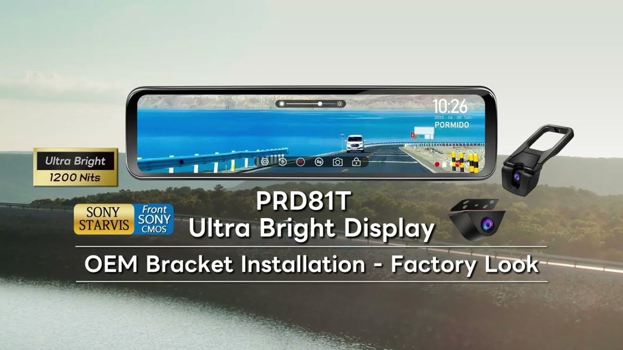 🔥 PORMIDO 2025 New Release! PRD81T Ultra Bright OEM Mirror Dash Cam