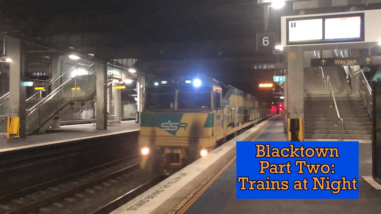 Sydney Trains Video #51 - Blacktown Part Two - Trains At Night