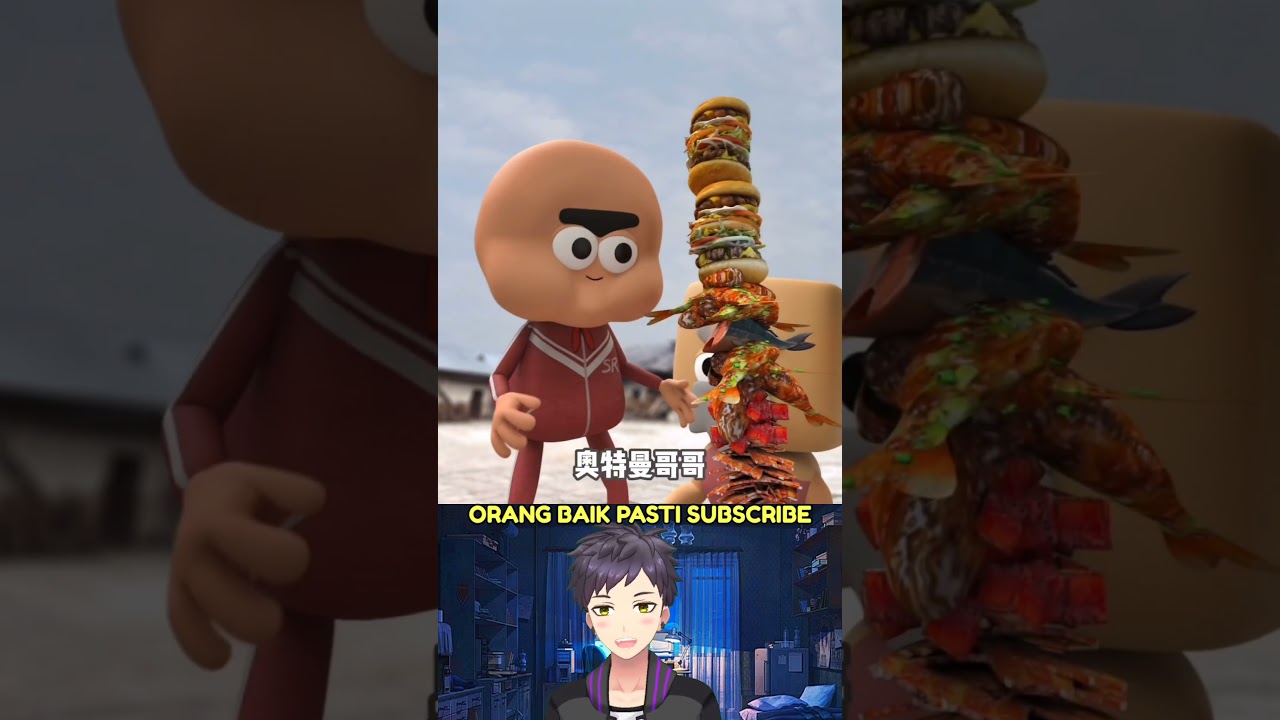 Funny Dubbing : Ultramen Kegemukan #shorts #funnydubbing #moco #Dino #sakuraschoolsimulator #sakura
