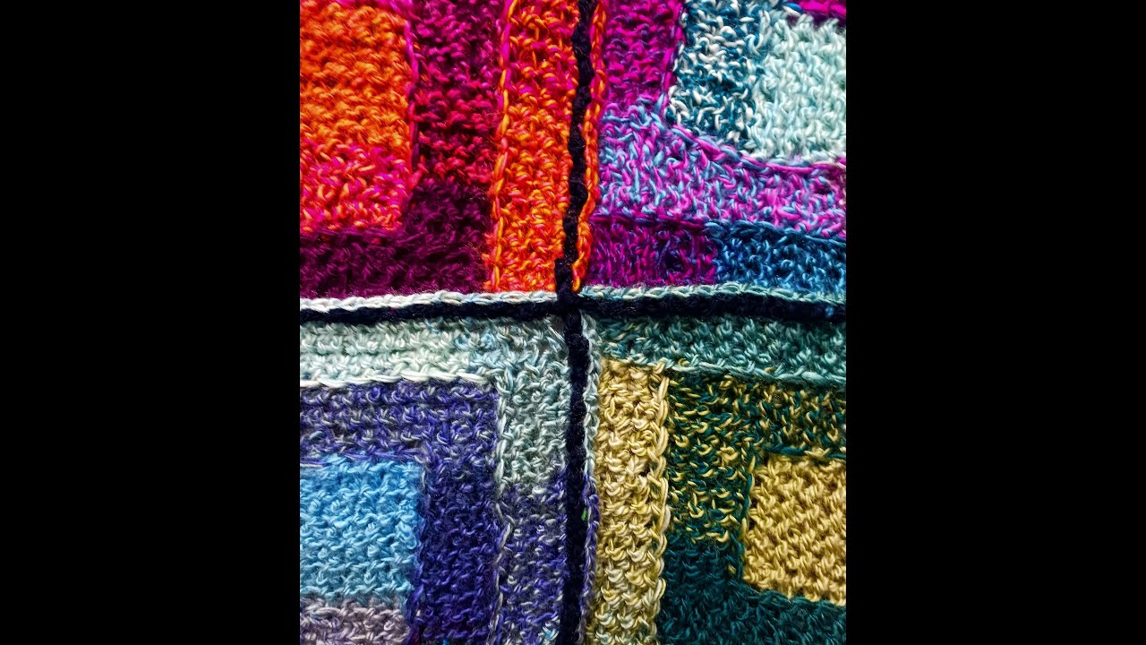 Connecting strips and squares on the loom with owl eye bind off method Loom Knit