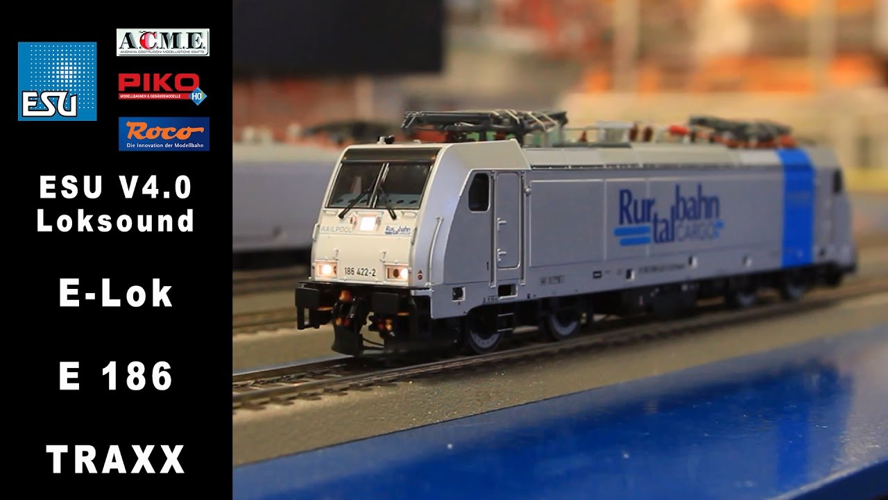 ESU V4.0 LokSound Elektrische locomotief E 186 TRAXX H0 DCC Sound