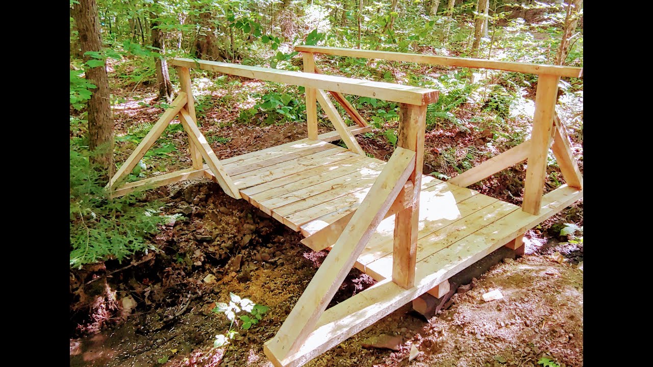 Rustic wood bridge