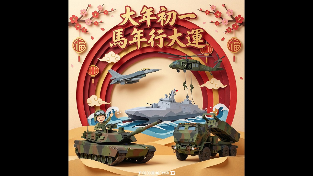 軍聞導讀20260217：年初一走春祝福大家新年快樂-傳中科院將造新發動機裝備無人戰機-台船「認識造船-造船科普」「船艦與造船廠也有媽祖神像嗎？造船廠有乖乖嗎？當然__有!」