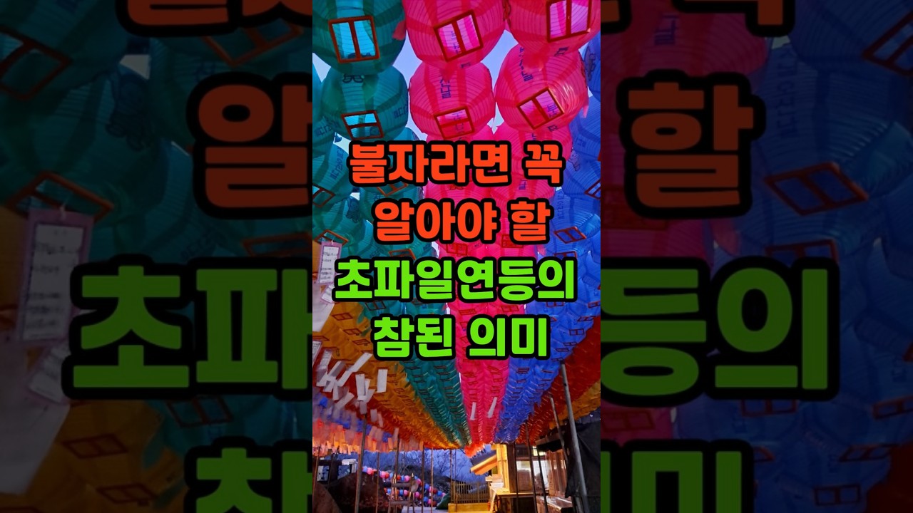 불자라면 꼭 알아야할 초파일 연등의 의미  #부처님말씀 #초파일 #부처님오신날 #연등 #불교공부 #불교 #불교가르침