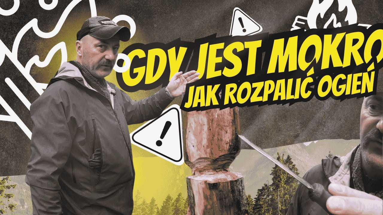 Jak rozpalić ogień gdy jest mokro? Metoda Feather sticks.