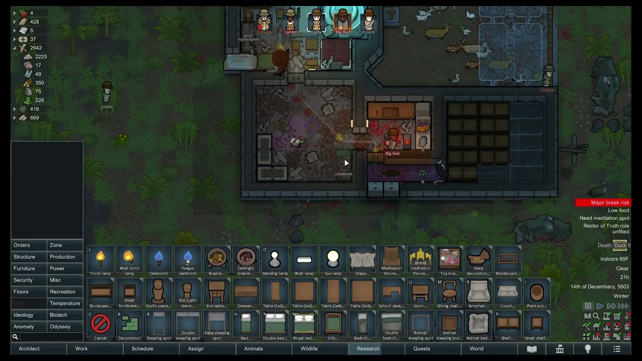 Rimworld Odyssey Odysseus: Trying Not To Starve Is A Struggle With No Power