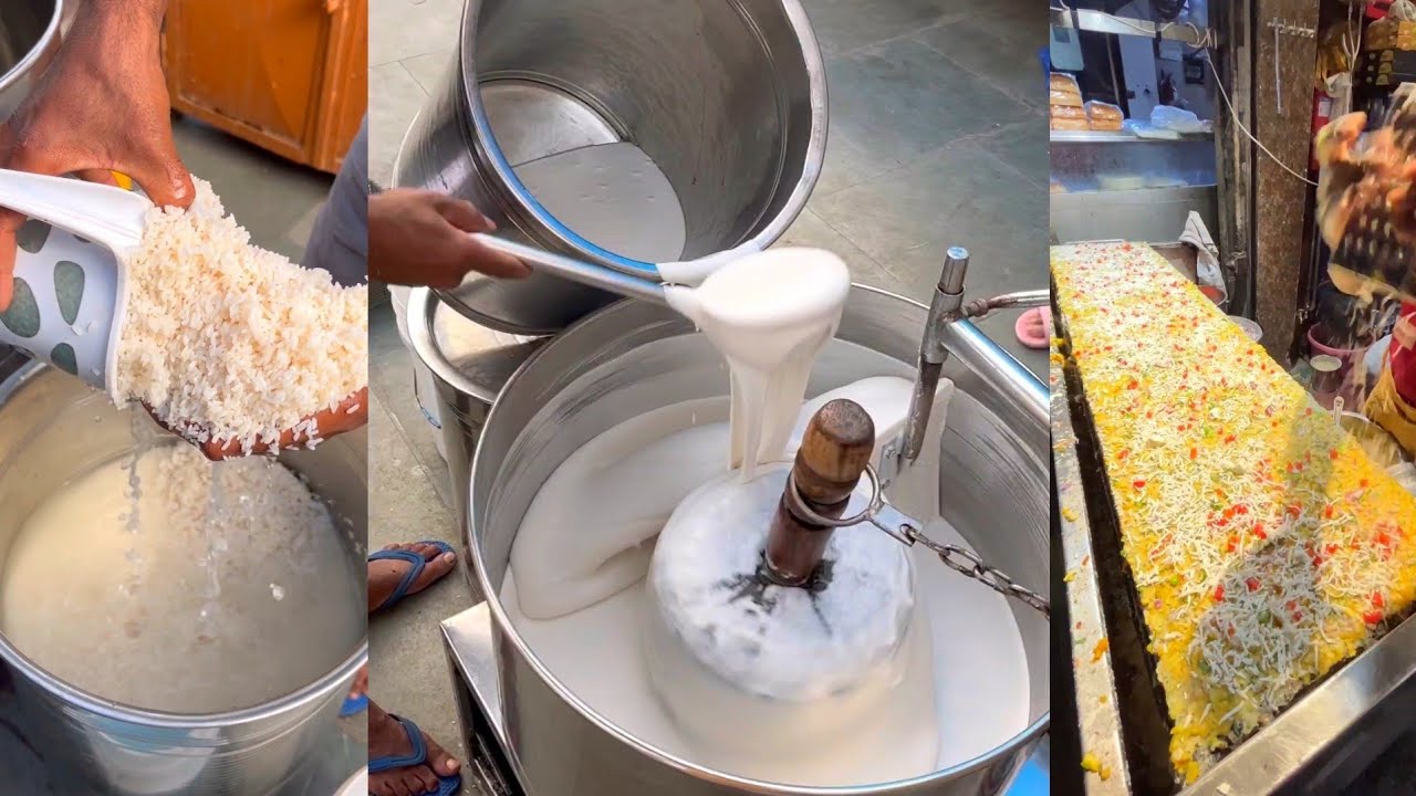 World Famous South Indian Dosa Making From Scratch at Extreme Level | Indian Street Food 