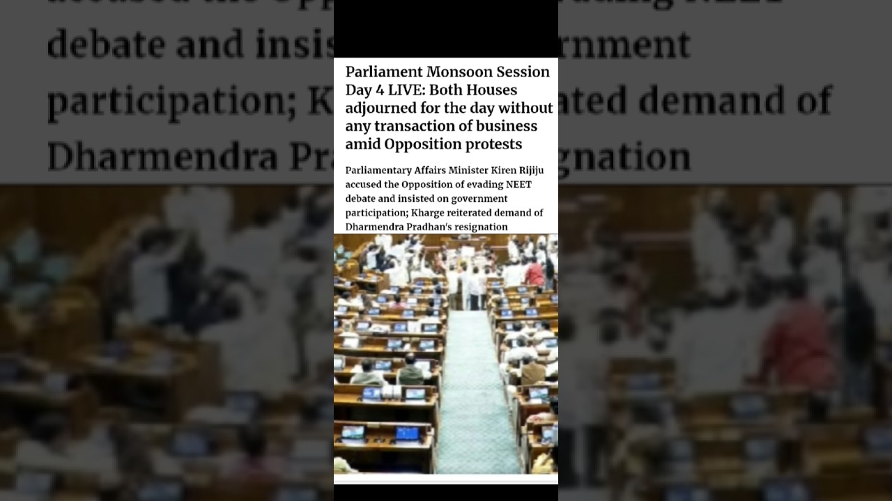 Parliament Monsoon Session Day 4 LIVE: #