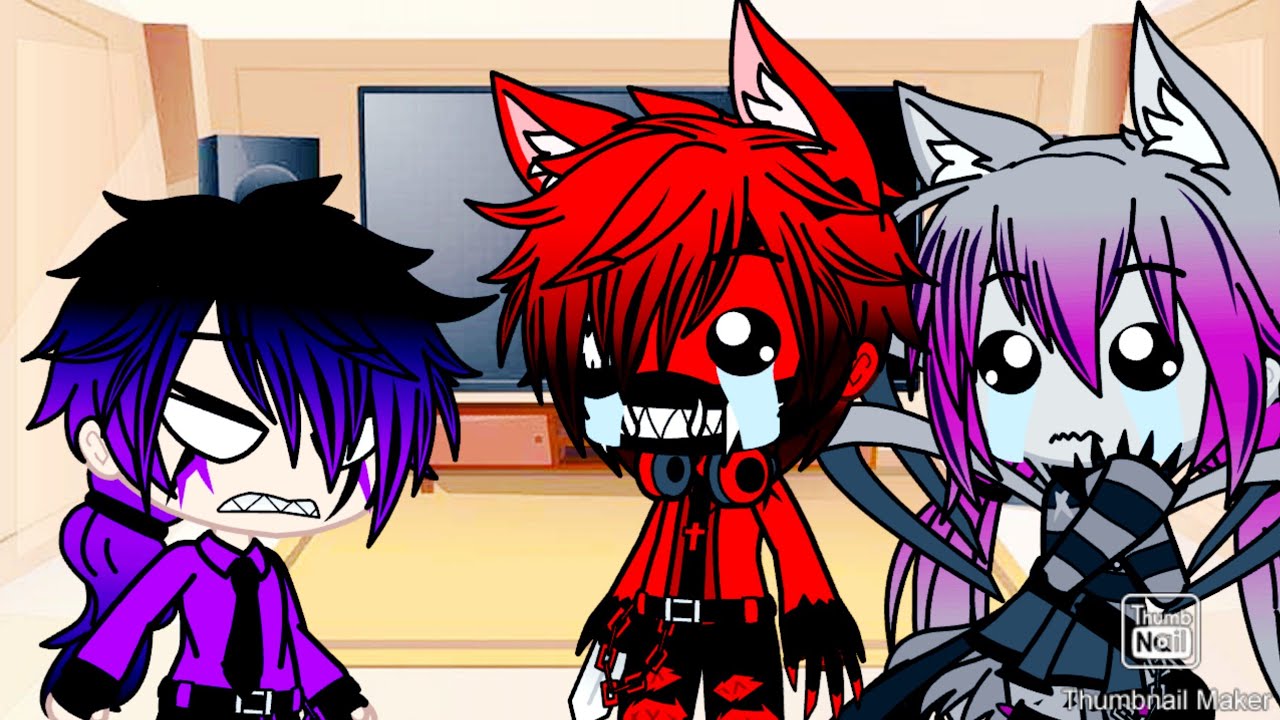 Afton + Vanny and Nightmares react How Michael met the Nightmares + Michael first word