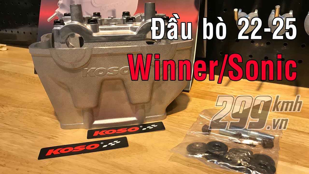 Mở hộp, trên tay đầu bò Koso sutbap 22 25 cho xe Honda Winner, Sonic