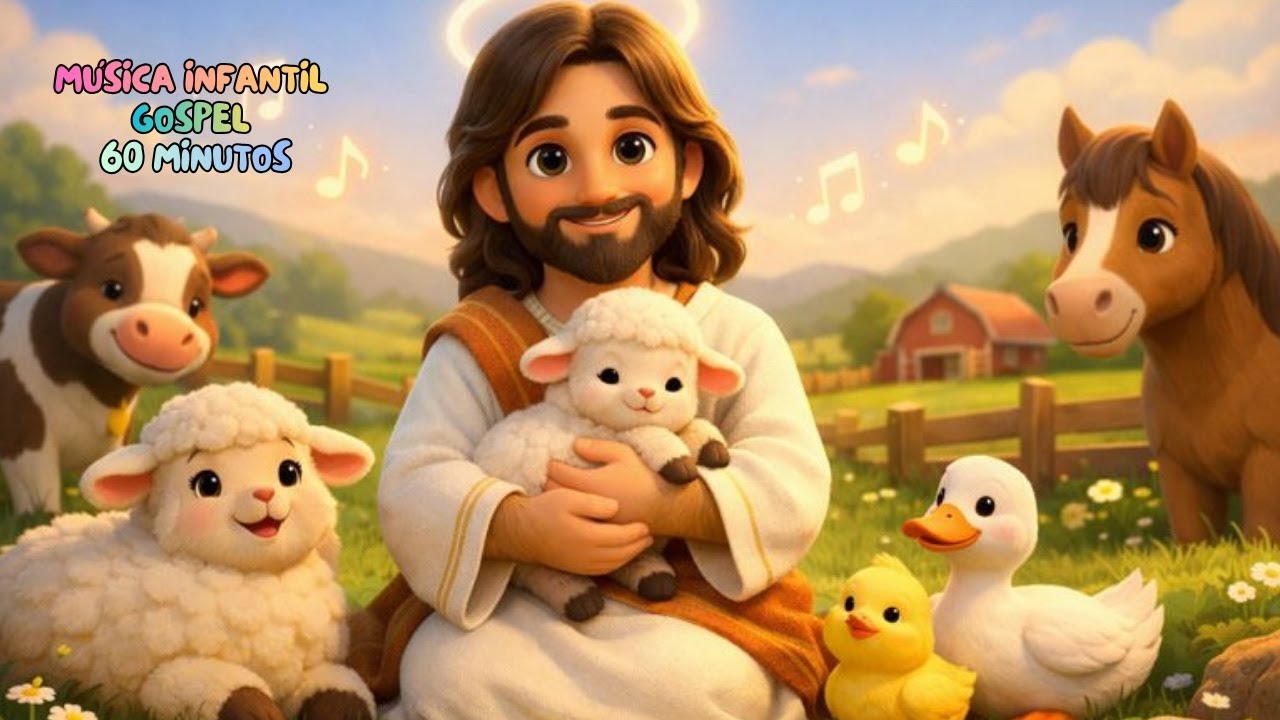 O Bom Pastor e os Animais da Fazendinha de Jesus | As Melhores Canções Cristã Para Crianças | 1 Hora