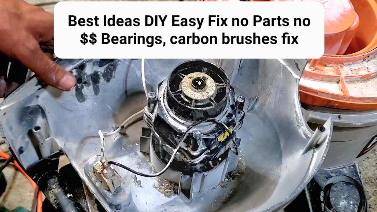 How To Fix Shop Vacuum No Power, DIY Carbon Brushes, Bearings Solved No Parts No $$
