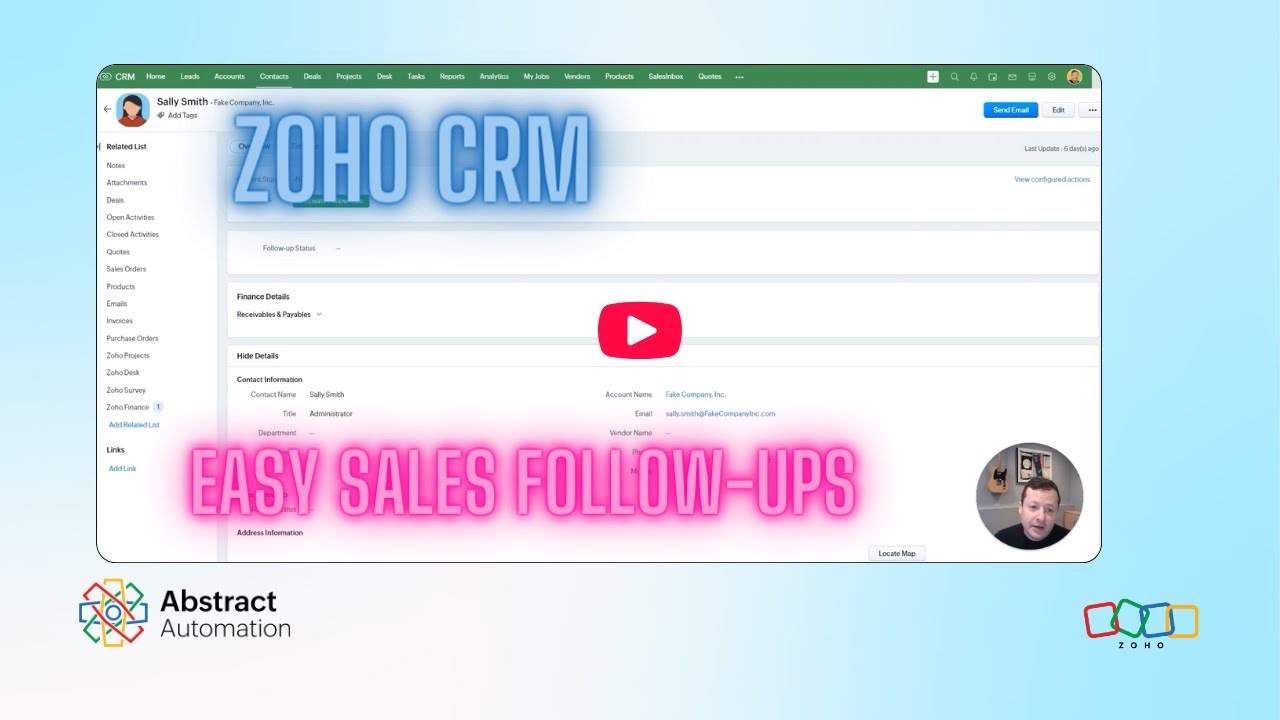 Zoho CRM   Easy Sales Follow up Routine