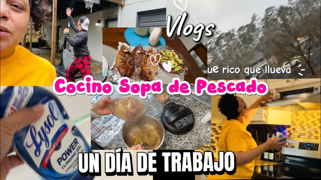 HOY TRABAJAMOS JUNTOS 🇺🇸 CUÁNTO NOS PAGAN EN USA 🇺🇸 hice sopa y pescado frito en Air Frayer 🇺🇸