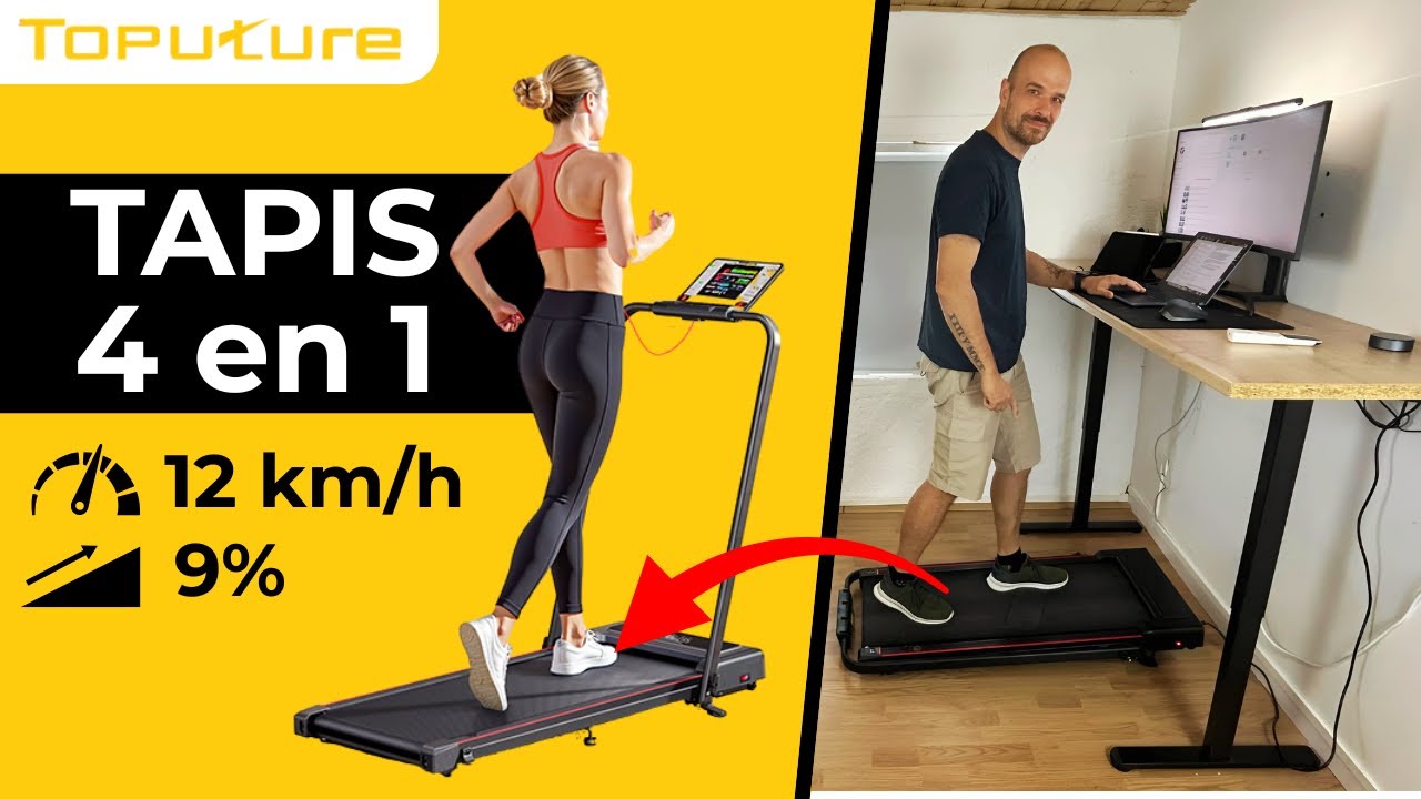 Je fais du SPORT en TRAVAILLANT  (et en regardant la TV ) TAPIS DE MARCHE/COURSE (TOPUTURE TP4)
