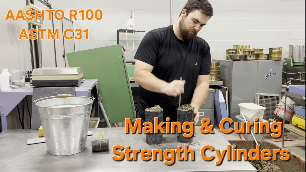 Making & Curing Concrete Cylinders AASHTO R100 and ASTM C31