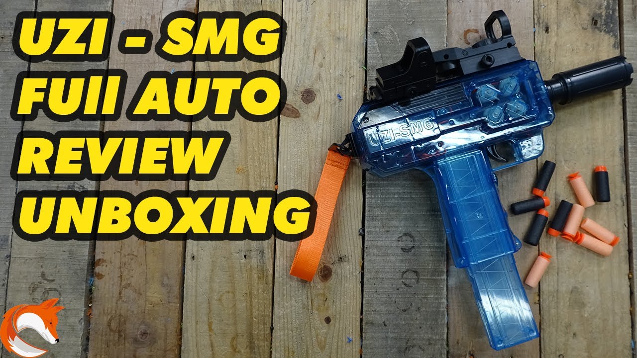 ОБЗОР - Распаковка UZI SMG Full Auto Blaster