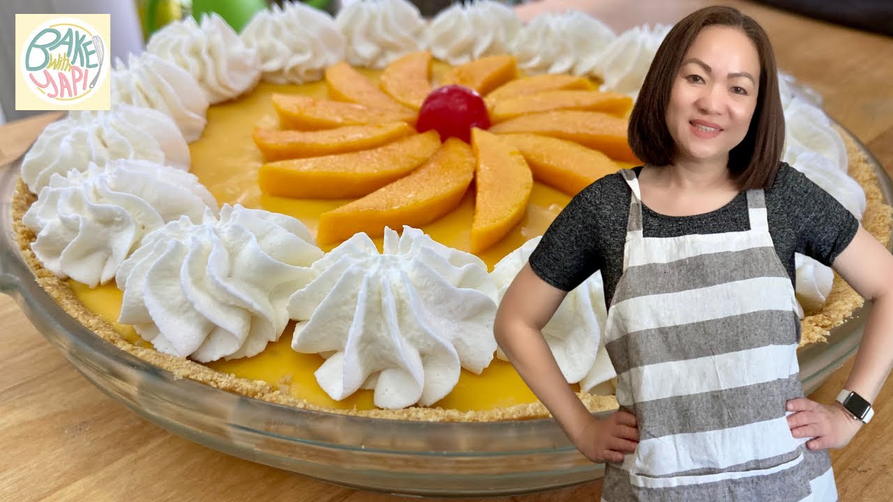 *EASY* No-Bake Mango Cream Pie - Recipe | BakeWithYapi