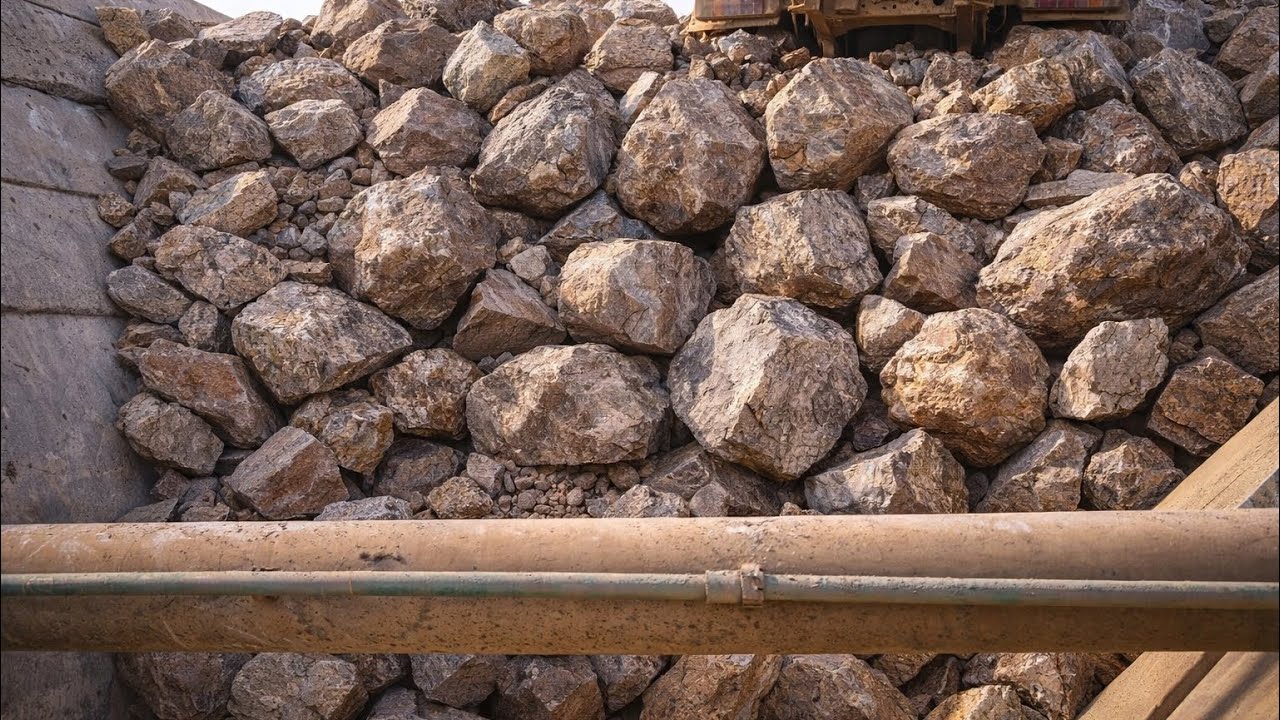 BIG ROCK 🪨 Crusher Machine - FULL Powerfull Process A Giant in Action-Big Rock Crushing#asmrvideo 