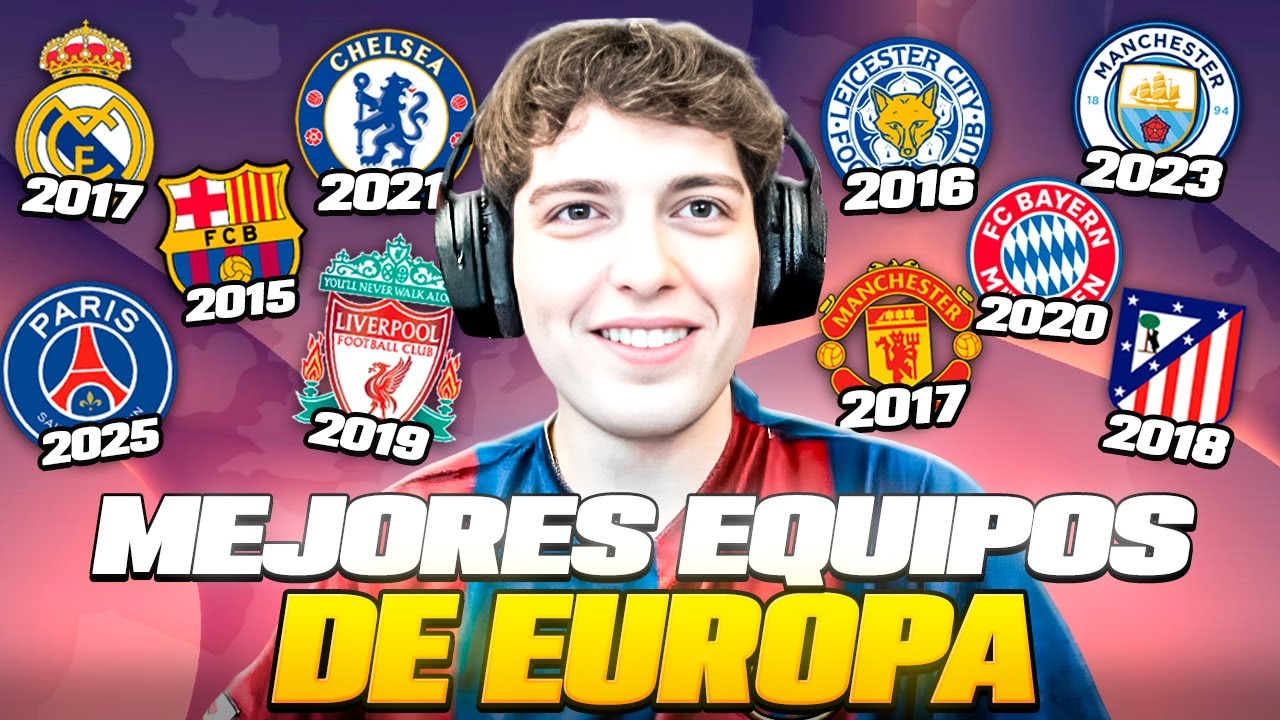 ¿CUAL ES EL TOP 20 MEJORES EQUIPOS DE EUROPA EN LA ULTIMA DECADA? (2015-2025)