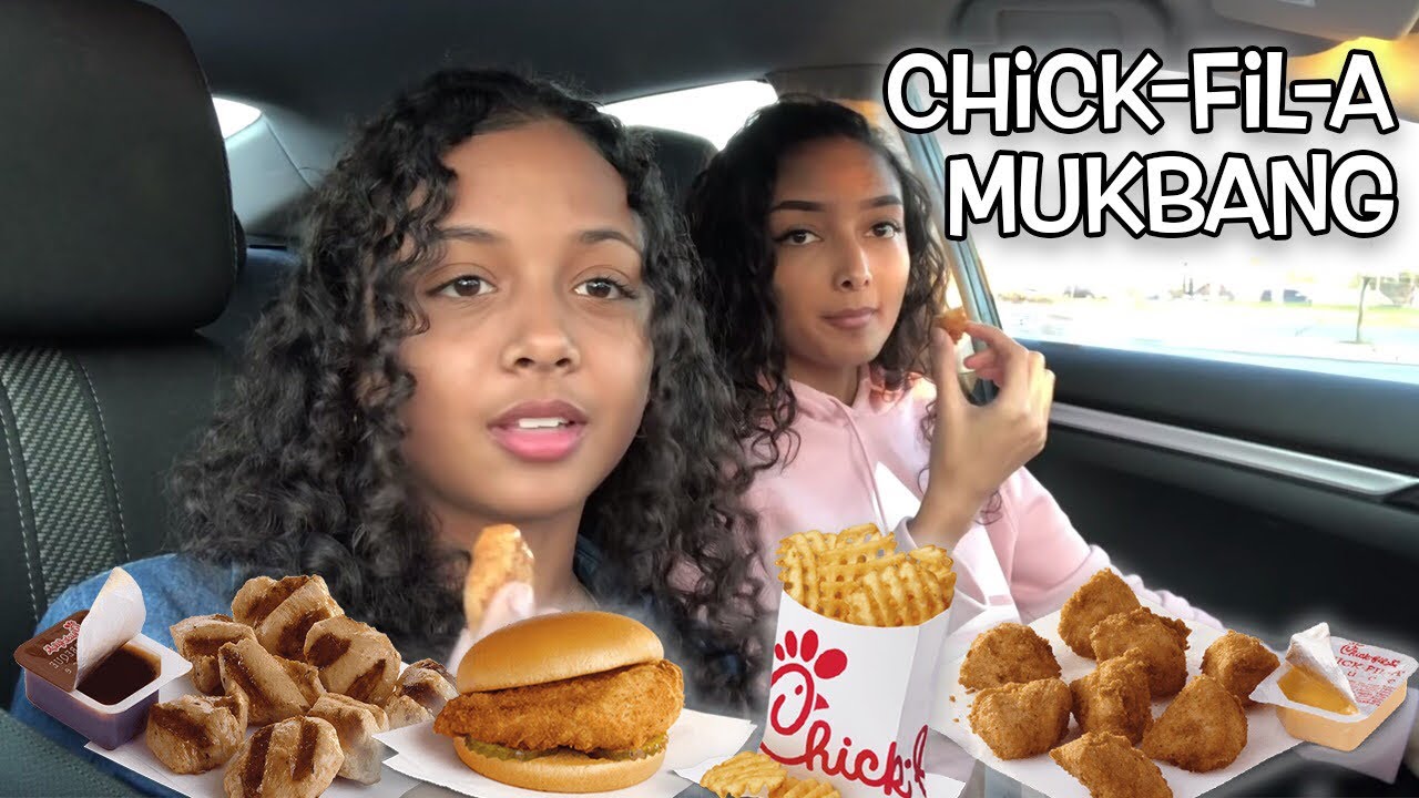 Chick-fil-A Mukbang with my Sister 😂 | LexiVee03