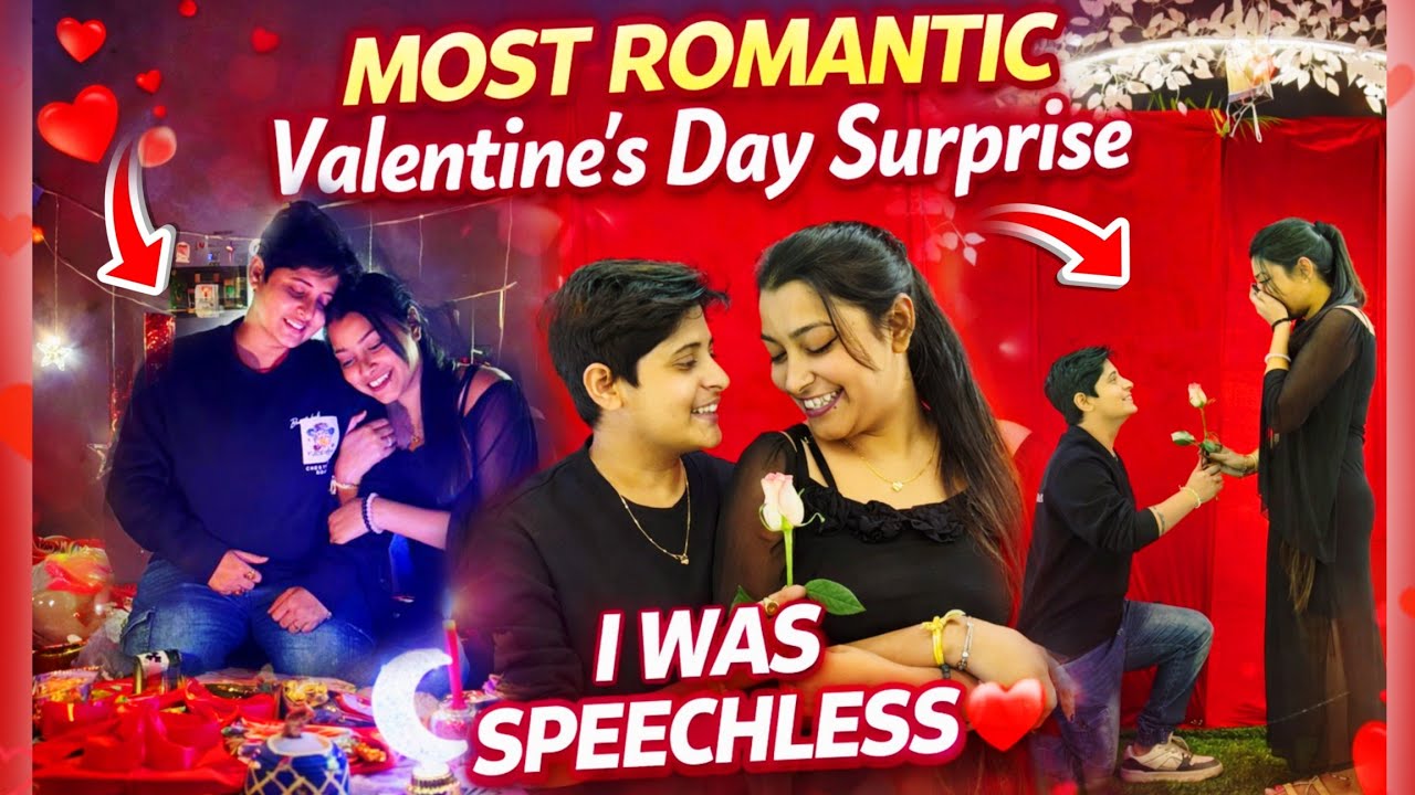 Most ROMANTIC Valentine's Day Surprise ❤️ IWAS SPEECHLESS 😚😍🧿 #romantic #valentinesday 