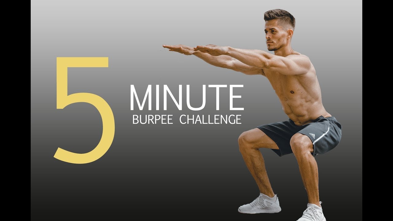 5 Minute Intense Burpee Challenge | Full Body Workout