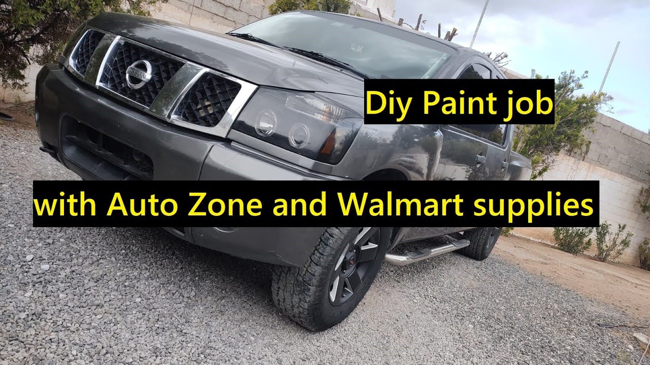 Diy paint job with AutoZone spray paint on my 04 Nissan Titan