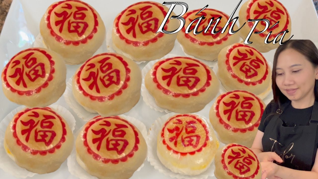 Cách Làm Bánh Pía - Bánh Bía Nhân Khoai Môn Đơn Giản Dể Làm Và Rất Ngon - Pía Style Mooncakes