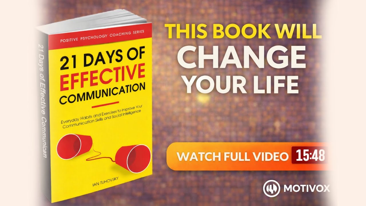 This Book Will Change Your Life | 21 Days of Effective Communication | SparkReads  