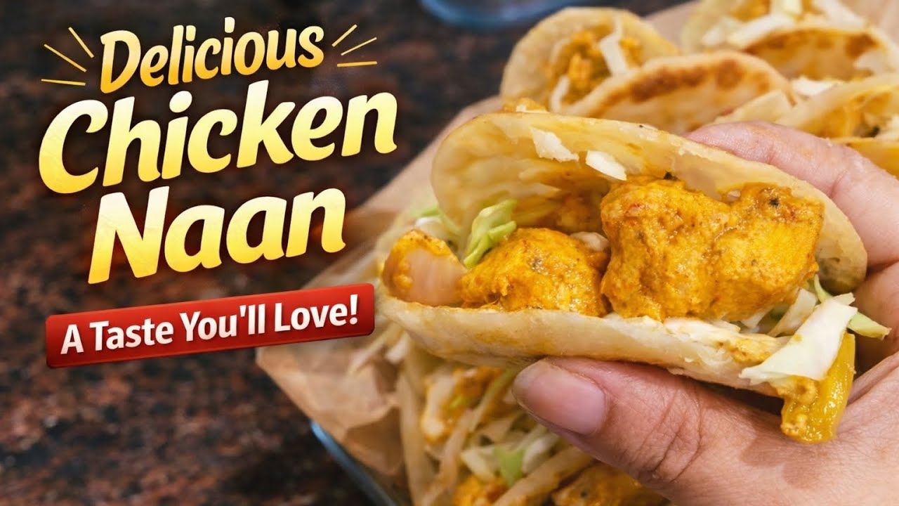 Full detail video-Homemade Chicken Naan | So Soft & Delicious 🤤#tranding #viral #ASMR
