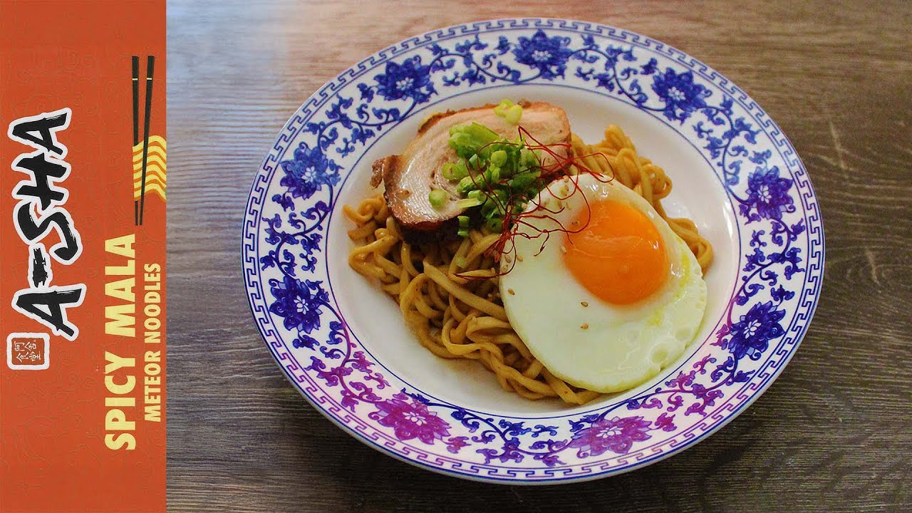 A Sha Spicy Mala Meteor Noodles – Taiwan —  Instant Noodle Recipe Time — EP 2729