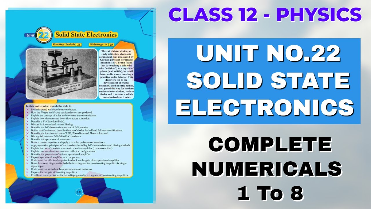 Ch# 22 Solid State Electronics | Class 12 Physics Solved Numericals | Sindh Board