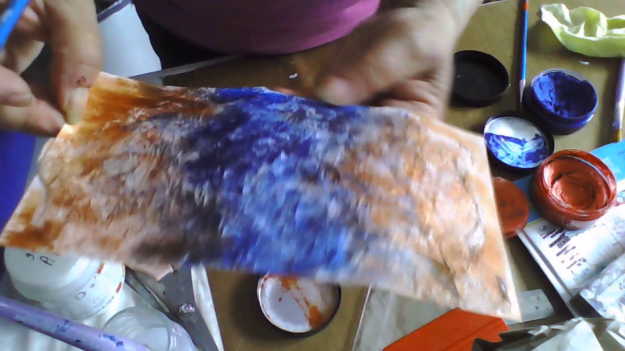 tuto: collage de  serviette sur papier bristol  pour carterie