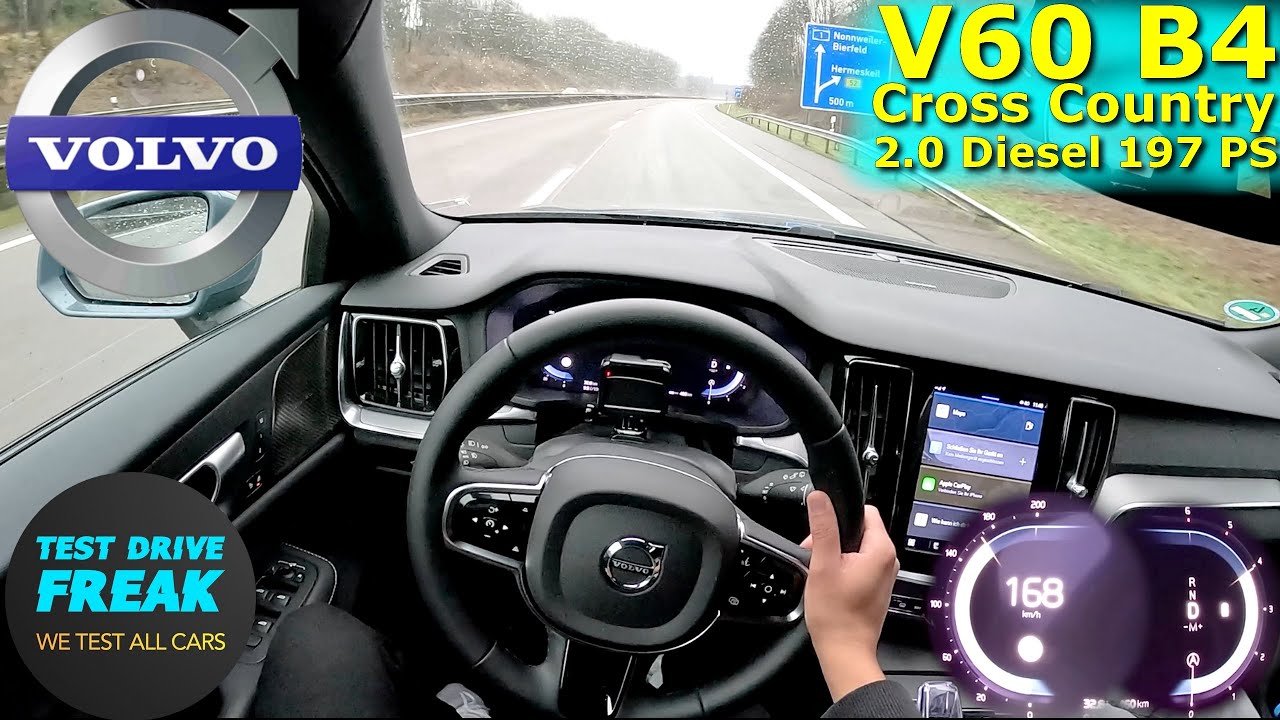 2023 Volvo V60 Cross Country B4 AWD 197 PS TOP SPEED AUTOBAHN DRIVE POV