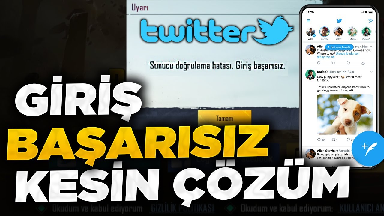 SUNUCU DOĞRULAMA HATASI | PUBGM TWİTTER GİRİŞ SORUNU | PUBG MOBİLE GİRİŞ BAŞARISIZ | KESİN &Ccedil;&Ouml;Z&Uuml;M