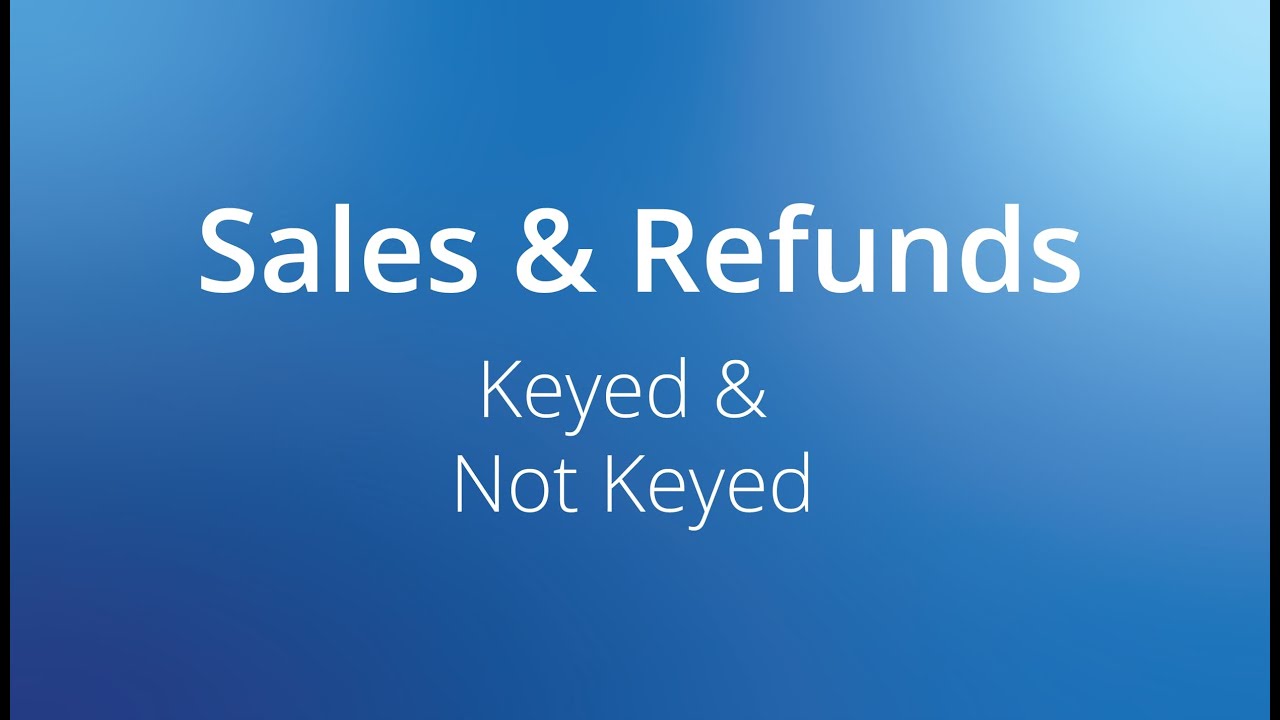 Keyed/Not Keyed Transactions